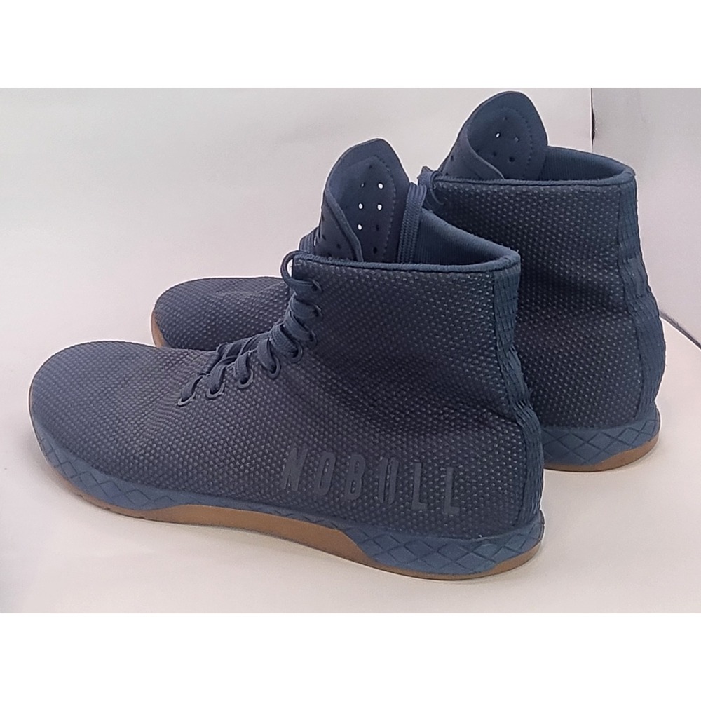 NOBULL Superfabric High Top Crossfit‎ Sneakers Navy Gum Bottoms Men 8 Women 9.5 - Picture 6 of 8